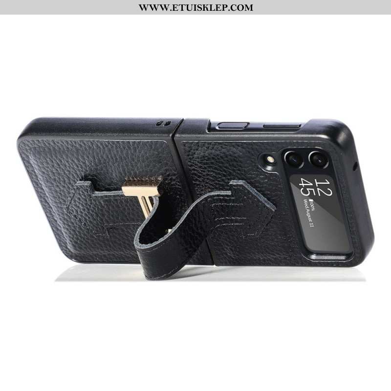 Etui do Samsung Galaxy Z Flip 4 Etui Folio Skóra I Amulety